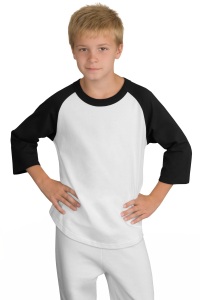 Sport-Tek Youth Colorblock Raglan Jersey.