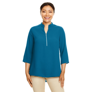 Devon & Jones Ladies' Perfect Fit™ Three-Quarter Sleeve Crepe Tunic